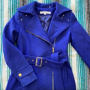 Kenneth Cole NY Blue Wool Pea Coat